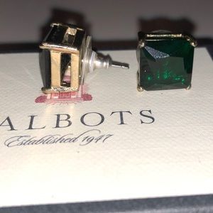 Talbots Green Crystal stud earrings